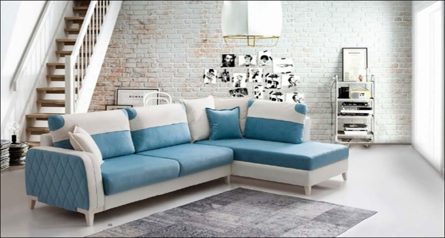 bari leather corner sofa